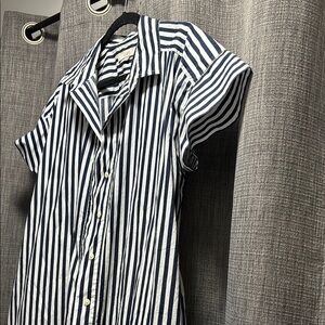 LOFT Pocket striped poplin dress